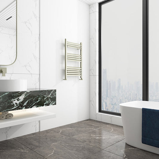 Carisa Lara Aluminium Designer Towel Radiator (8 sizes, Inox Anodized) - Brand New Bathrooms
