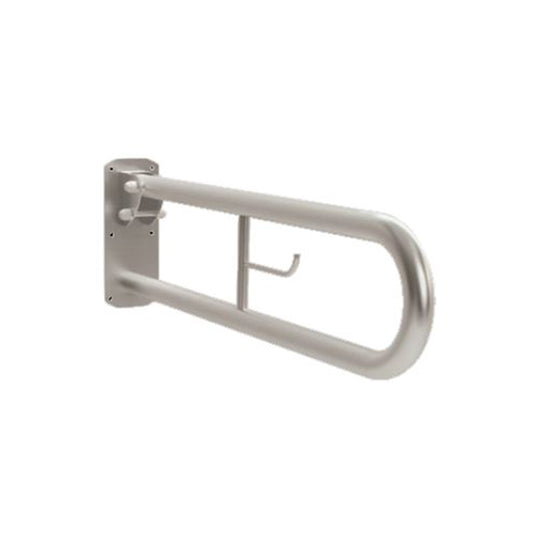 Bathex Professional Double Arm Hinged Support Rail with Toilet Roll Holder (1 size, 2 colours) - Brand New Bathrooms