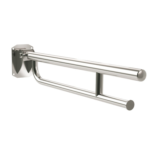 Bathex Friction Hinged Support Rail with Towel Rail & Toilet Roll Holder (1 size, 2 colours) - Brand New Bathrooms