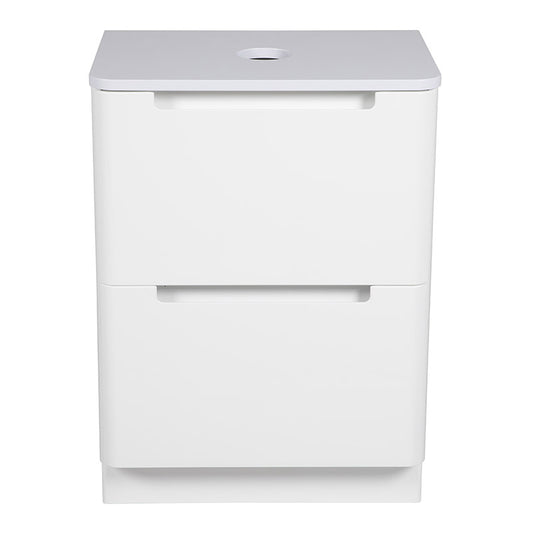 Tailored Bathrooms Monza Floor Standing 600mm Vanity Unit (1 size, White Gloss) - Brand New Bathrooms