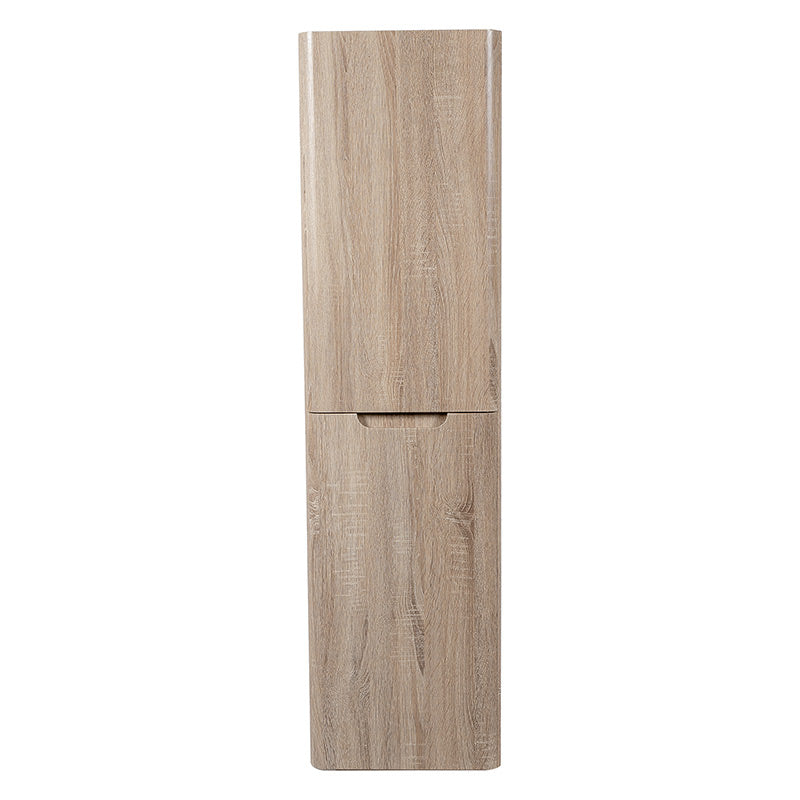 Tailored Bathrooms Monza 1500mm Tall Boy Wall Hung Cabinet (1 size, Country Oak) - Brand New Bathrooms