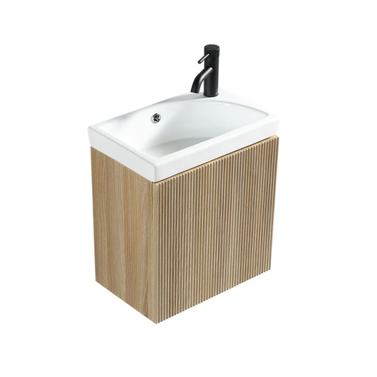 Tailored Bathrooms Flauto Mini Cloakroom Wall Hung Vanity & Basin (1 size, 5 colours) - Brand New Bathrooms