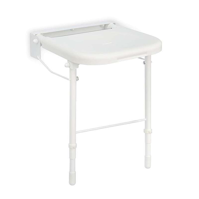 Bathex Stainless Steel One Piece Backplate Shower Seat (1 size, 4 colours) - Brand New Bathrooms