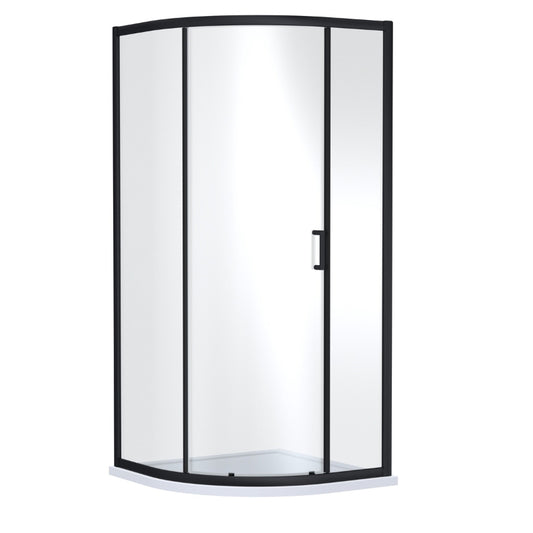 Nuie Lucie Single Entry Curved Shower Enclosure (1 sizes, 3 colours) - Brand New Bathrooms