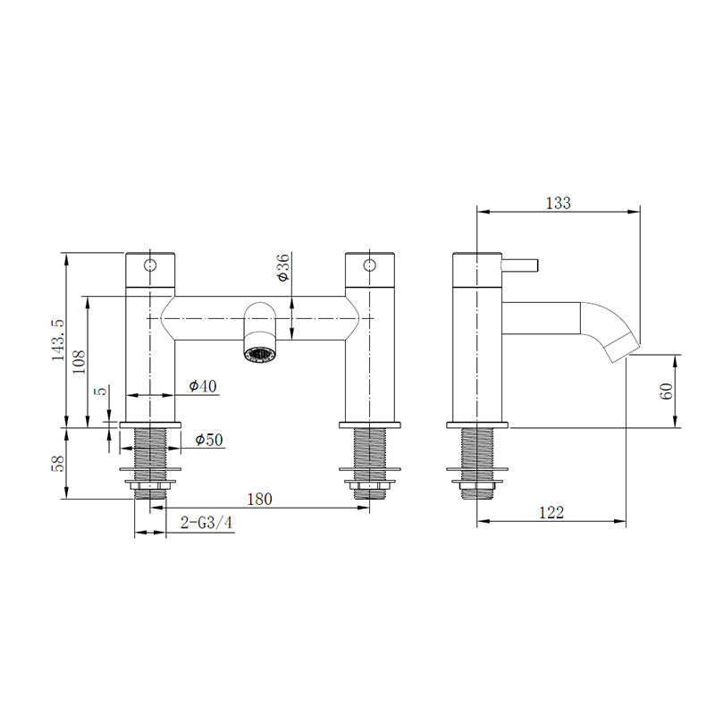 Tailored Bathrooms TB+ Redondo Round Bath Filler (4 colours) - Brand New Bathrooms