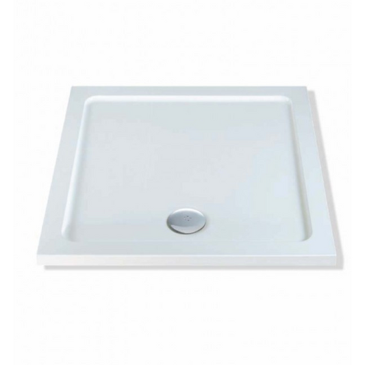 MX Elements Flat Top Square ABS Stone Shower Tray (7 sizes) (Anti-Slip options available) - Brand New Bathrooms
