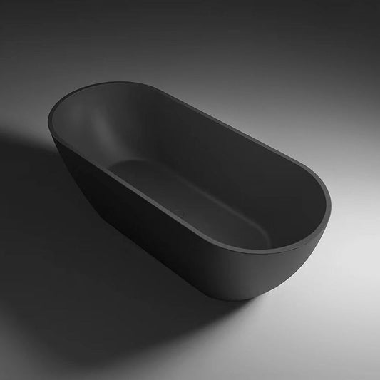 Tailored Bathrooms Nero Matt Black Freestanding Bathtub with Black Waste (1 size, Matt Black) - Brand New Bathrooms
