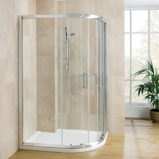 MX DucoStone Flat Top Quadrant ABS Low Profile 550 Radius Shower Tray (3 sizes) (Anti-Slip options available) - Brand New Bathrooms