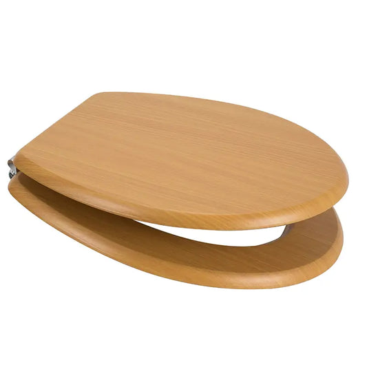 Euro Showers MDF Wood Veneer Universal Toilet Seat (9 colours) - Brand New Bathrooms
