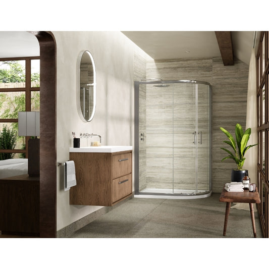 Hudson Reed Pacific 6mm Offset Quadrant Shower Enclosure (2 sizes, 2 styles, Chrome) - Brand New Bathrooms