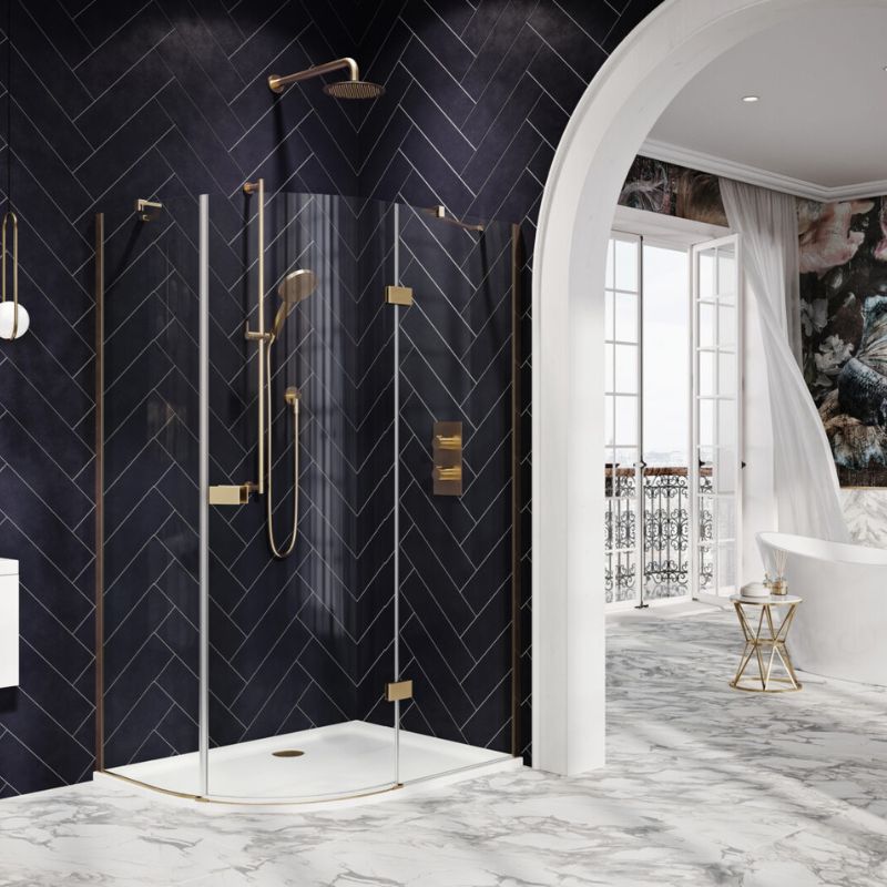 Scudo Athena Hinged Quadrant (2 Colours) - Brand New Bathrooms