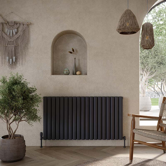 Scudo Apex Horizontal Double Designer Radiator (5 Sizes & 2 Colours) - Brand New Bathrooms