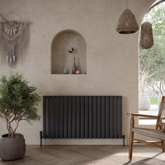 Scudo Apex Horizontal Single Designer Radiator (5 Sizes & 2 Colours) - Brand New Bathrooms