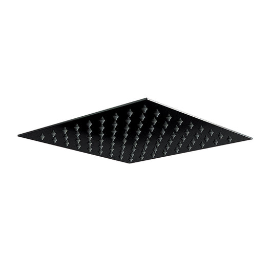 Scudo Mono Black Brassware Square Stainless Shower Head (2 Sizes) - Brand New Bathrooms