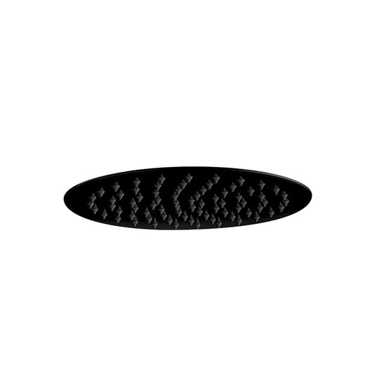 Scudo Mono Black Brassware Round Shower Head (2 Sizes) - Brand New Bathrooms