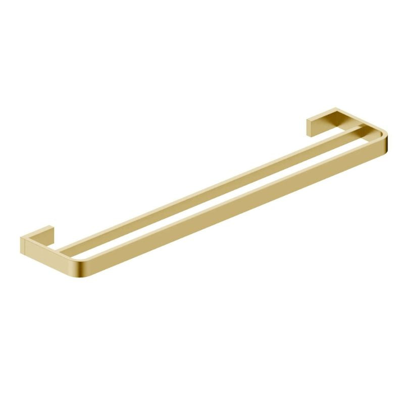 Scudo Roma Double Towel Rail Brushed Brass - Brand New Bathrooms