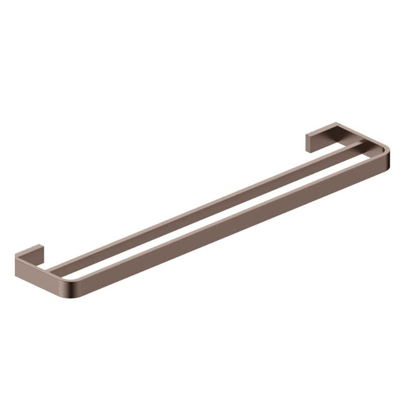 Scudo Monza Double Towel Rail Brushed Bronze - Brand New Bathrooms