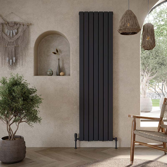Scudo Bravo Vertical Double Designer Radiators (8 Sizes & 2 Colours) - Brand New Bathrooms