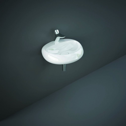 RAK Ceramics Cloud Wall Hung Basin with 1 Tap Hole (1 size, 3 colours) - Brand New Bathrooms