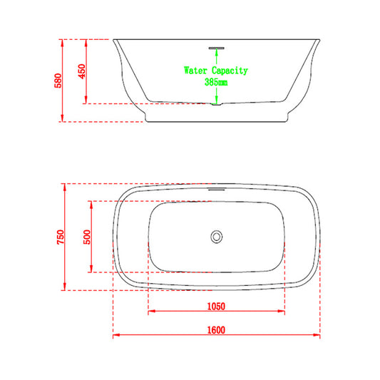 Charlotte Edwards Cyllene Freestanding Acrylic Oval Bathtub - Brand New Bathrooms