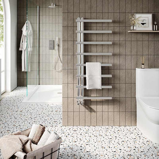 Scudo Carlo Designer Towel Rail (3 Sizes & 3 Colours) - Brand New Bathrooms