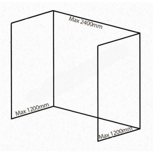 Bushboard Nuance Recess Pack F3 (for Shower Enclosures up to 2400mm) Chalkwood - Brand New Bathrooms