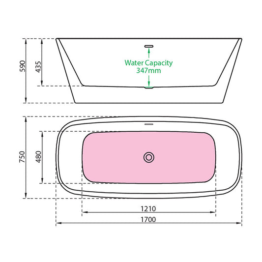 Charlotte Edwards Mimas Freestanding Acrylic Oval Bathtub - Brand New Bathrooms