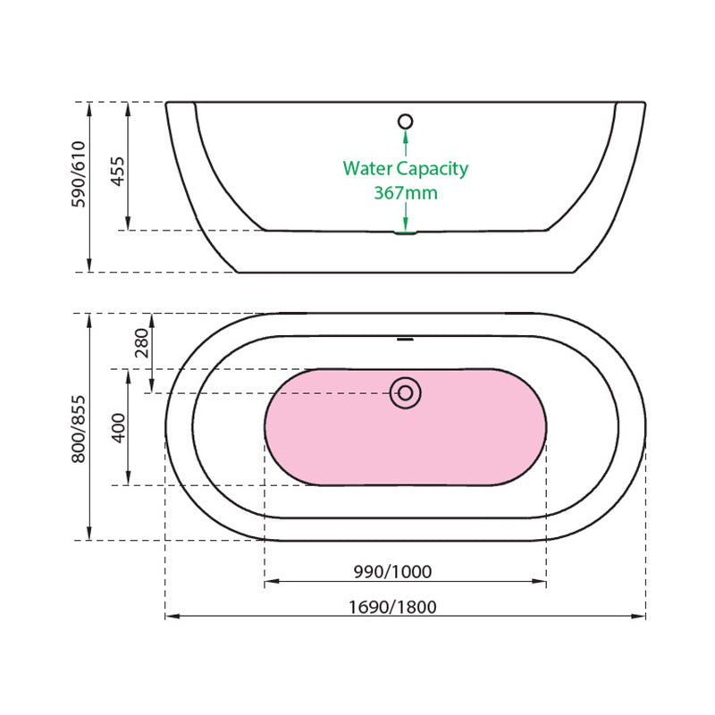 Charlotte Edwards Olympia Freestanding Acrylic Bathtub - Brand New Bathrooms