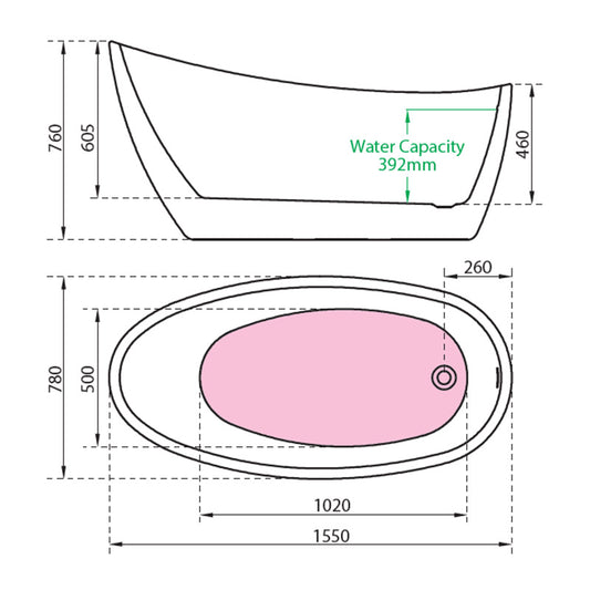 Charlotte Edwards Proteus Freestanding Acrylic Bathtub - Brand New Bathrooms