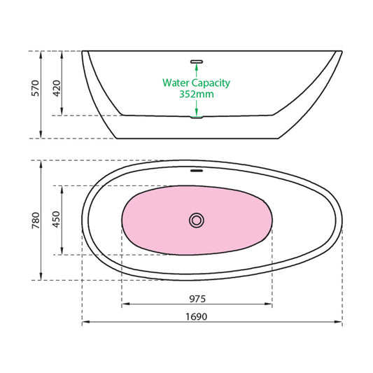 Charlotte Edwards Ruby Freestanding Acrylic Bathtub - Brand New Bathrooms