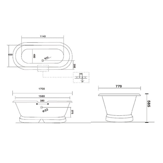 Cast Iron Freestanding Bath