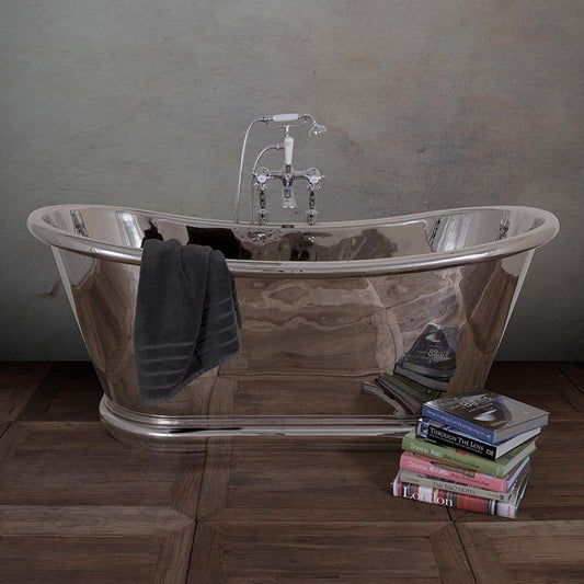 Hurlingham Bulle Double Ended Copper/Nickel Bathtub (1 size, 2 styles) - Brand New Bathrooms