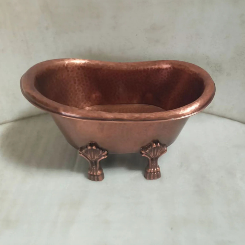 Coppersmith Creations Clawfoot Copper Baby Tub Basin (1 size, Full Antique Copper) - Brand New Bathrooms