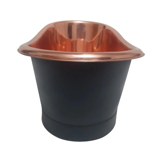 Coppersmith Creations Copper Tub Style Sink (1 size, Black exterior) - Brand New Bathrooms