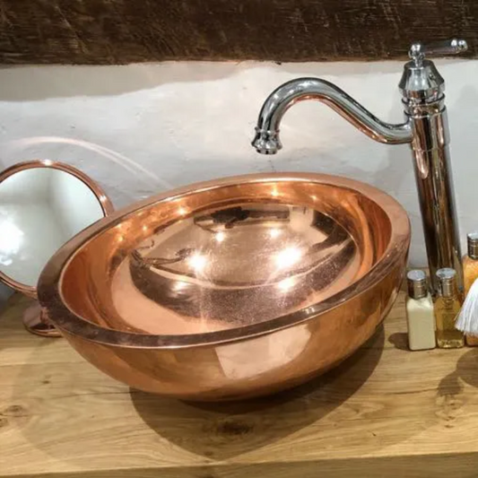 Coppersmith Creations Round Double Wall Copper Sink (1 size, Copper) - Brand New Bathrooms