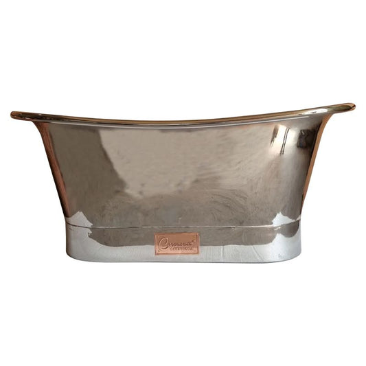 Coppersmith Creations Straight Base Copper Bathtub (1 size, Nickel Finish) - Brand New Bathrooms
