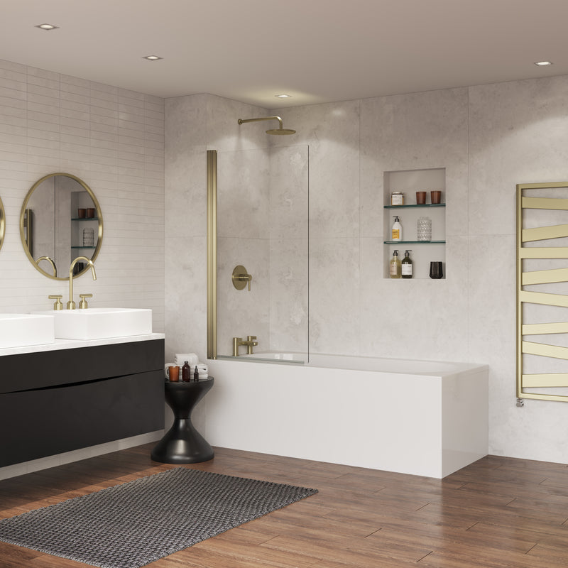 Coram Showers Square Bath Screen (1 size, 3 colours) - Brand New Bathrooms