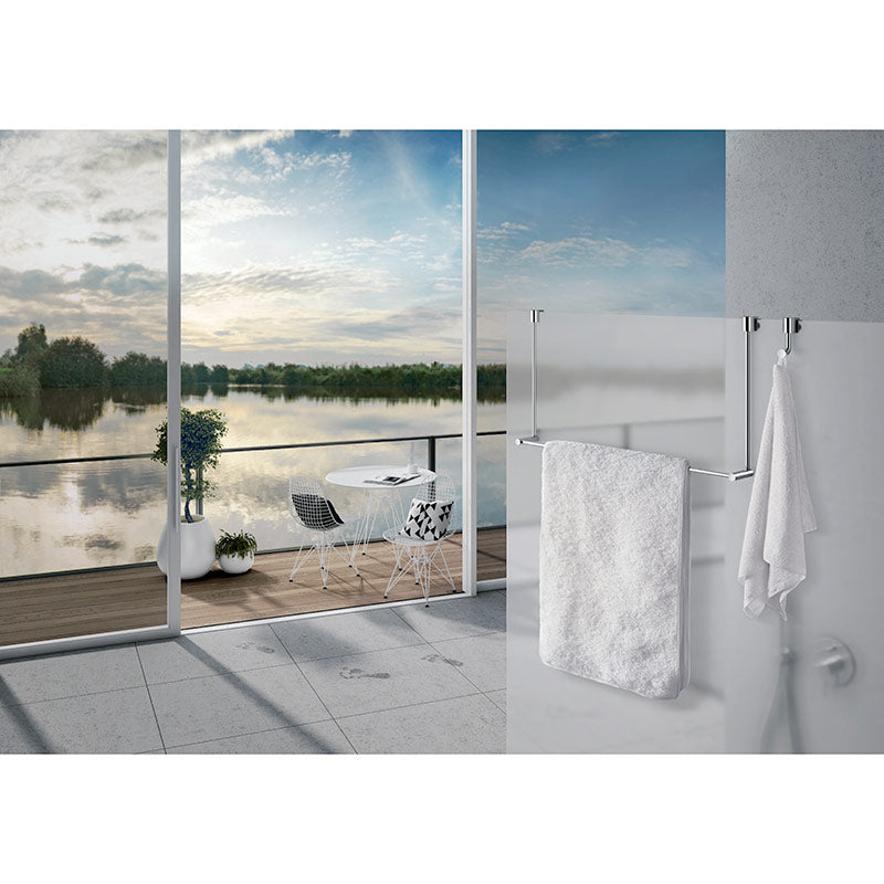 Smedbo Towel Rail For Glass Shower Panel (2 Variants) - Brand New Bathrooms