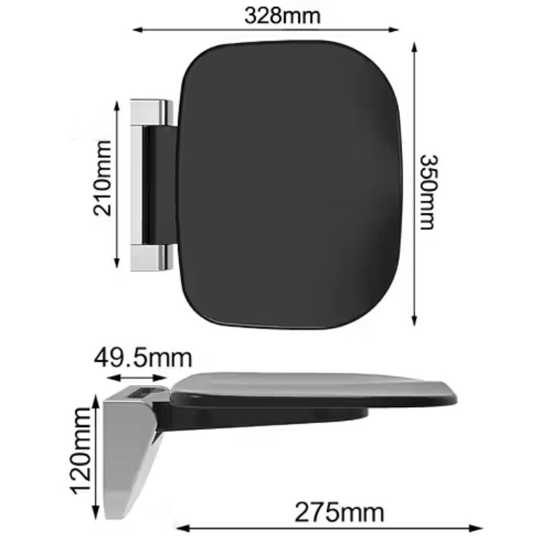 Euro Showers Wall Mounted Shower Seat (2 colours) - Brandnew Bathroom