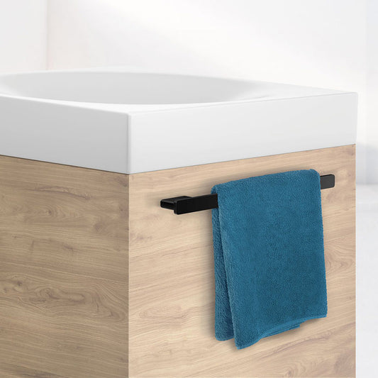 Smedbo Outline Solid Brass Cabinet Mounted Towel Bar (1 size, Black) - Brand New Bathrooms