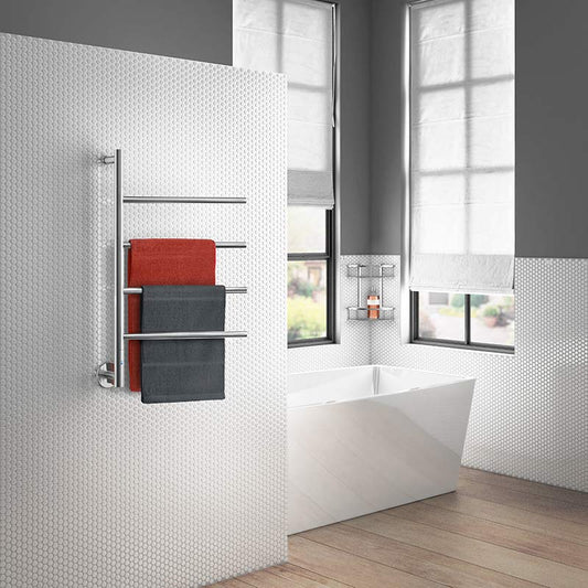 Smedbo DRY Towel Warmer Swing Arms (Polished Stainless Steel) - Brand New Bathrooms