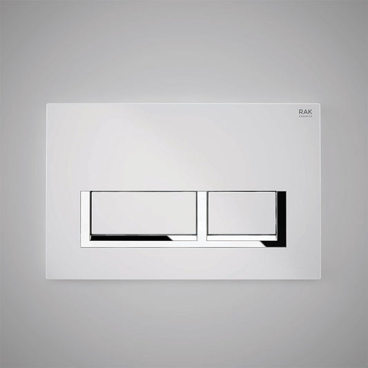RAK Ceramics Flush Plate With Rectangular Push Plates (1 size, 2 colours) - Brand New Bathrooms