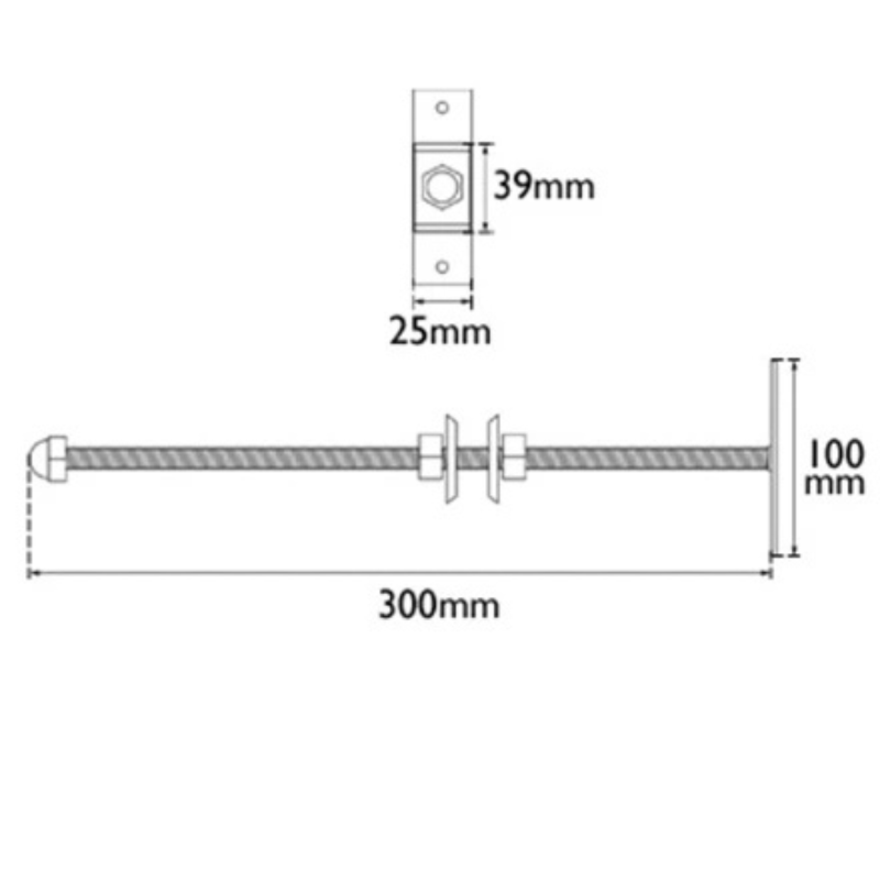 Carron Stainless Steel Wall Stay (2 sizes, Stainless Steel) - Brand New Bathrooms
