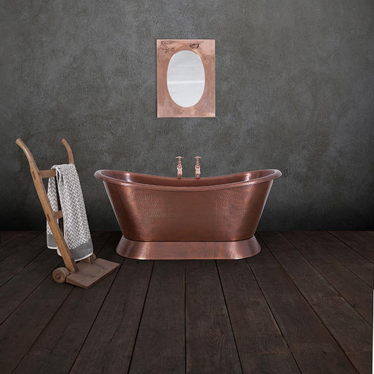 Hurlingham Hammered Copper Bateau Double Ended Bathtub (1 size, Copper) Made to Order - Brand New Bathrooms