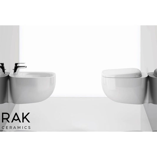 RAK-Illusion Wall Hung Bidet 1TH (White) - Brand New Bathrooms