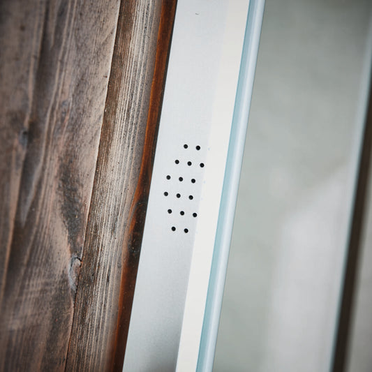 Scudo Mosca LED Mirror with Demister Pad and Shaver Socket and Bluetooth (1 size) - Brand New Bathrooms