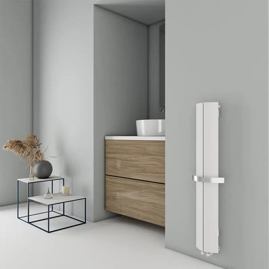 Carisa Nixie Bath Aluminium Towel Radiator 6 Sections - Brand New Bathrooms