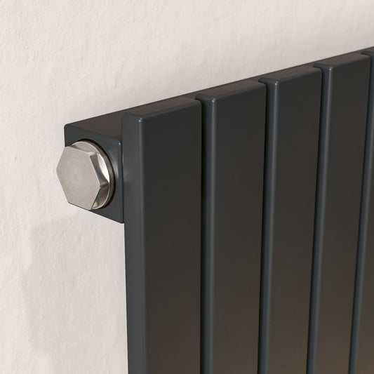 Eucotherm Niam Single Vertical Tube Radiator (2 colours, 3 sizes) - Brand New Bathrooms
