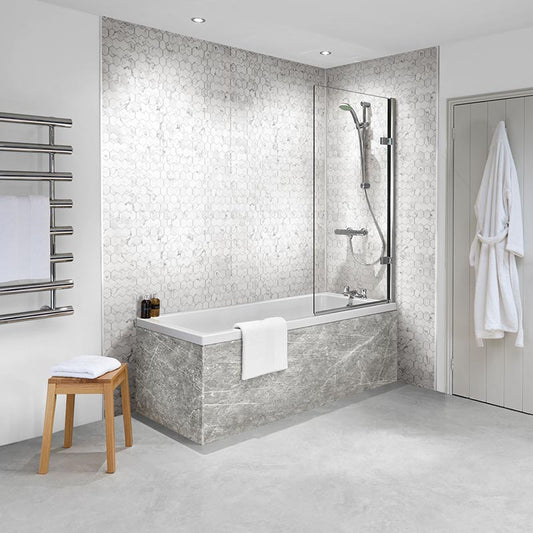 Bushboard Nuance Hexagon Marble Wall Panel - Brand New Bathroom