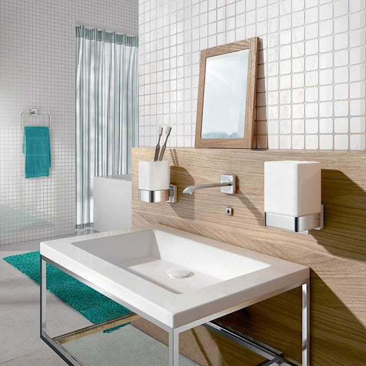 Smedbo ICE Porcelain Soap Dispenser Polished Chrome (4 Variants) - Brand New Bathroom